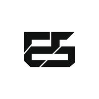 initial letter es or se logo vector logo design