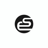 initial letter es or se logo vector logo design