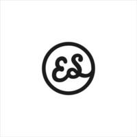 initial letter es or se logo vector logo design