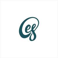 initial letter es or se logo vector logo design