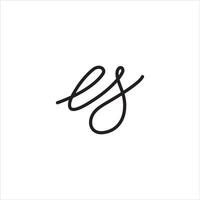 initial letter es or se logo vector logo design