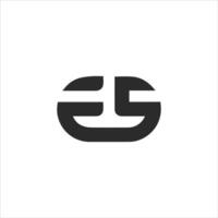 initial letter es or se logo vector logo design