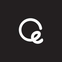 initial letter eq or qe logo vector logo design