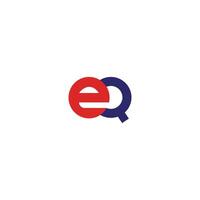 initial letter eq or qe logo vector logo design