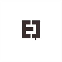 initial letter eq or qe logo vector logo design