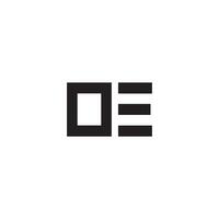 Initial letter eo or oe logo vector design template