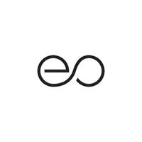 Initial letter eo or oe logo vector design template