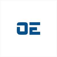 Initial letter eo or oe logo vector design template