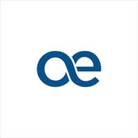 Initial letter eo or oe logo vector design template