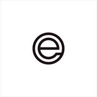 Initial letter eo or oe logo vector design template