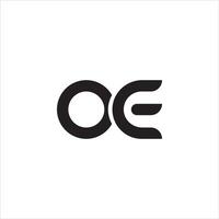 Initial letter eo or oe logo vector design template