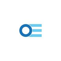 Initial letter eo or oe logo vector design template