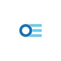 Initial letter eo or oe logo vector design template