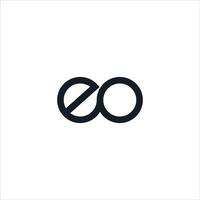 Initial letter eo or oe logo vector design template