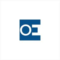 Initial letter eo or oe logo vector design template