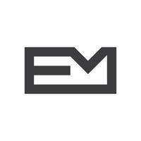 Initial letter em logo or me logo vector design template