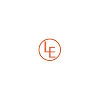 Initial letter el or le logo vector design template