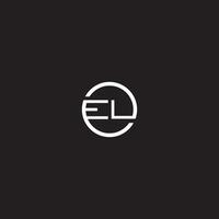Initial letter el or le logo vector design template