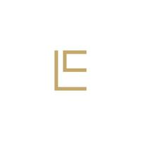 Initial letter el or le logo vector design template