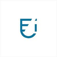 Initial letter ei or ie logo vector design templates