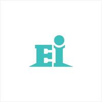 Initial letter ei or ie logo vector design templates