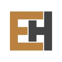 HE, EH, E AND H Abstract initial monogram letter alphabet logo design vector