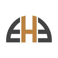 HE, EH, E AND H Abstract initial monogram letter alphabet logo design vector