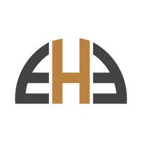 HE, EH, E AND H Abstract initial monogram letter alphabet logo design vector