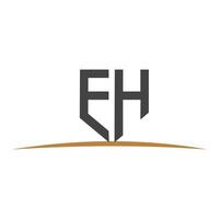 HE, EH, E AND H Abstract initial monogram letter alphabet logo design vector