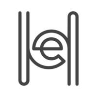 HE, EH, E AND H Abstract initial monogram letter alphabet logo design vector