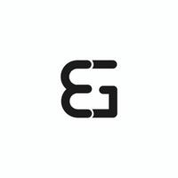 Letter  eg or ge logo vector logo design