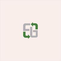 Letter  eg or ge logo vector logo design