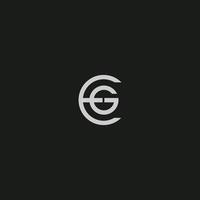 Letter  eg or ge logo vector logo design