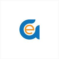 letra p.ej o ge logo vector logo diseño