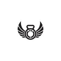 II fitness GYM and wing initial concept with high quality logo design vector