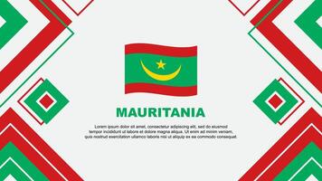 Mauritania Flag Abstract Background Design Template. Mauritania Independence Day Banner Wallpaper Vector Illustration. Mauritania Background