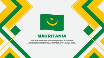 Mauritania Flag Abstract Background Design Template. Mauritania Independence Day Banner Wallpaper Vector Illustration. Banner