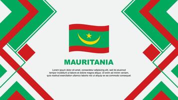 Mauritania Flag Abstract Background Design Template. Mauritania Independence Day Banner Wallpaper Vector Illustration. Mauritania Banner