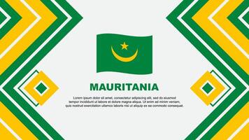 Mauritania Flag Abstract Background Design Template. Mauritania Independence Day Banner Wallpaper Vector Illustration. Design