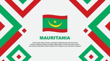 Mauritania Flag Abstract Background Design Template. Mauritania Independence Day Banner Wallpaper Vector Illustration. Mauritania Template
