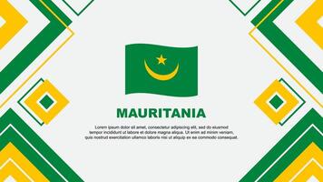 Mauritania Flag Abstract Background Design Template. Mauritania Independence Day Banner Wallpaper Vector Illustration. Background