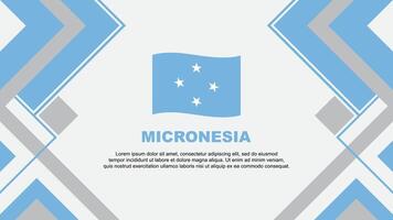 Micronesia Flag Abstract Background Design Template. Micronesia Independence Day Banner Wallpaper Vector Illustration. Micronesia Banner