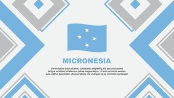 Micronesia Flag Abstract Background Design Template. Micronesia Independence Day Banner Wallpaper Vector Illustration. Micronesia Independence Day