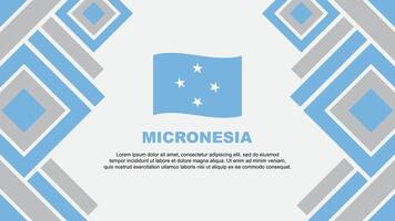 Micronesia Flag Abstract Background Design Template. Micronesia Independence Day Banner Wallpaper Vector Illustration. Micronesia