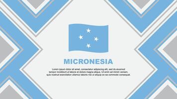 Micronesia Flag Abstract Background Design Template. Micronesia Independence Day Banner Wallpaper Vector Illustration. Micronesia Vector