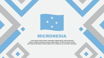 Micronesia Flag Abstract Background Design Template. Micronesia Independence Day Banner Wallpaper Vector Illustration. Micronesia Template