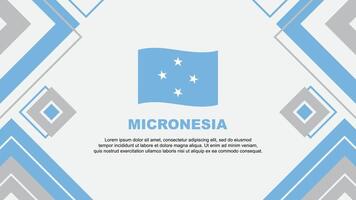 Micronesia Flag Abstract Background Design Template. Micronesia Independence Day Banner Wallpaper Vector Illustration. Micronesia Background