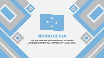 Micronesia Flag Abstract Background Design Template. Micronesia Independence Day Banner Wallpaper Vector Illustration. Micronesia Cartoon