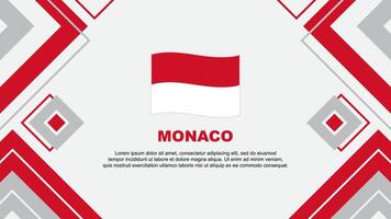 Monaco Flag Abstract Background Design Template. Monaco Independence Day Banner Wallpaper Vector Illustration. Monaco Background