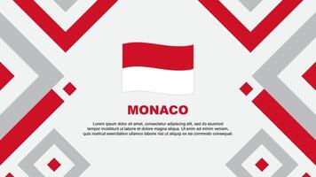 Monaco Flag Abstract Background Design Template. Monaco Independence Day Banner Wallpaper Vector Illustration. Monaco Template